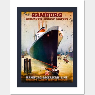 Poster Retro Ship Vintage Cruise Vessel Posters and Art